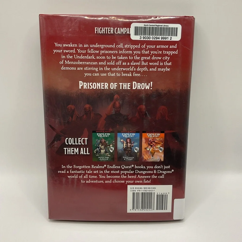 Dungeon & Dragons Hardback Endless Quest: Escape the Underdark Book Fighter D&D